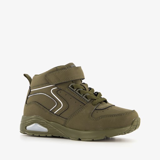 Hoge jongens sneakers donkergroen
