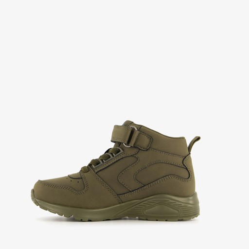 Hoge jongens sneakers donkergroen