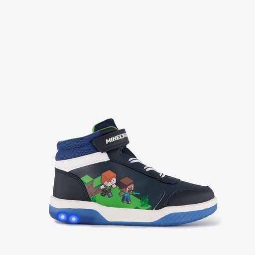 Hoge jongens sneakers met lichtjes blauw