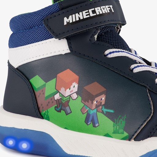 Hoge jongens sneakers met lichtjes blauw