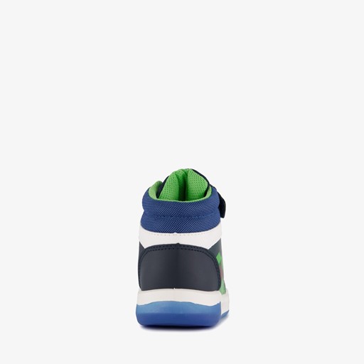 Hoge jongens sneakers met lichtjes blauw