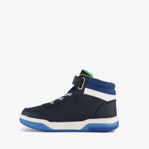 Hoge jongens sneakers met lichtjes blauw