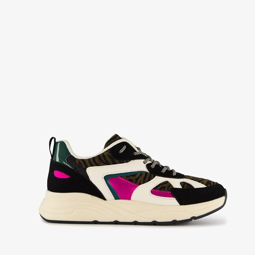 Dames dad sneakers met zebraprint