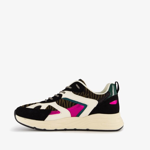 Dames dad sneakers met zebraprint