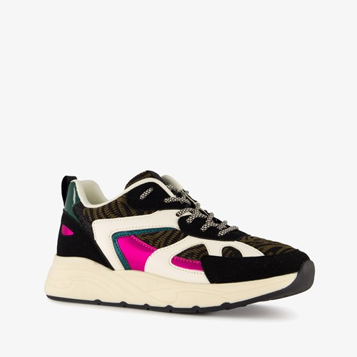 Dames dad sneakers met zebraprint