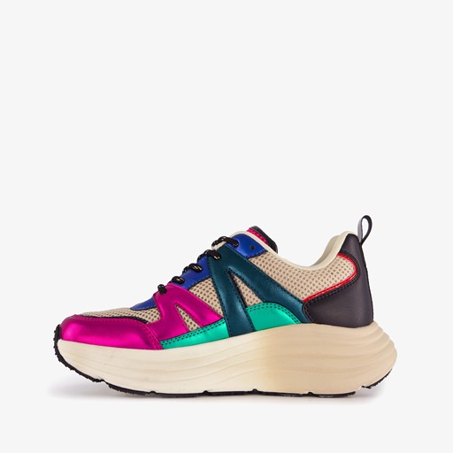 Dames dad sneakers multicolor