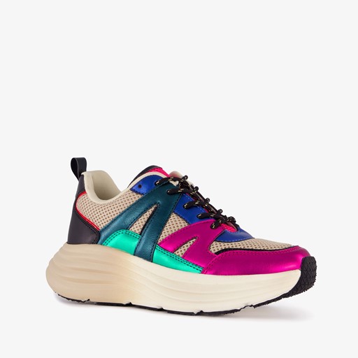 Dames dad sneakers multicolor