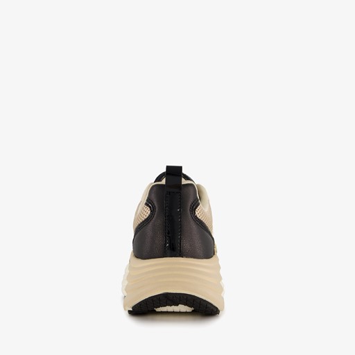 Dames dad sneakers beige goud