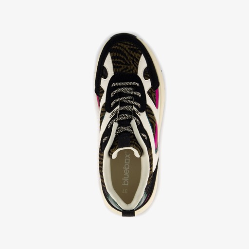 Dames dad sneakers met zebraprint