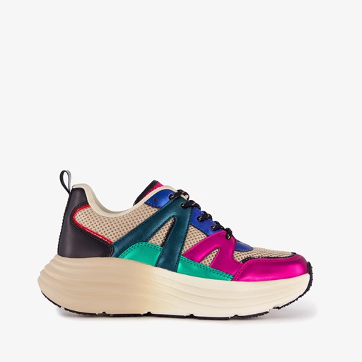 Dames dad sneakers multicolor