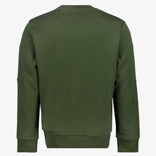 Heren sweater met rits groen