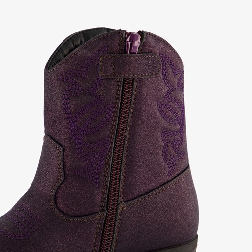 Meisjes western enkellaarsjes paars