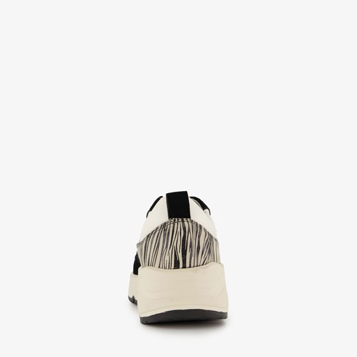 Leren dames dad sneakers zebraprint