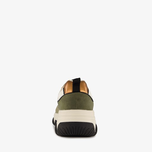 Dames dad sneakers kaki groen