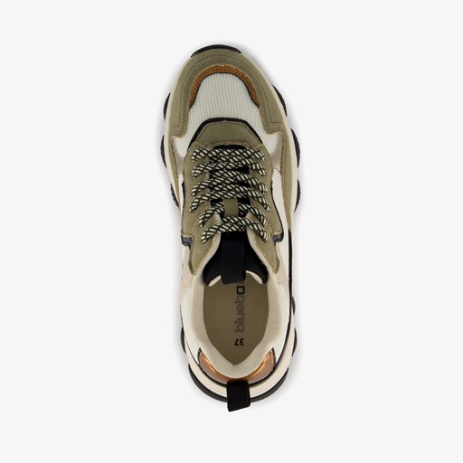 Dames dad sneakers kaki groen