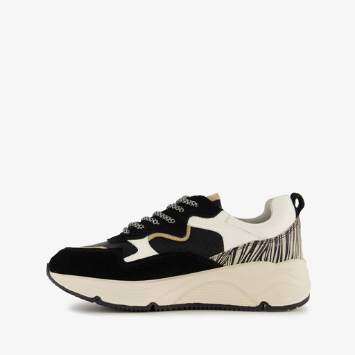 Leren dames dad sneakers zebraprint