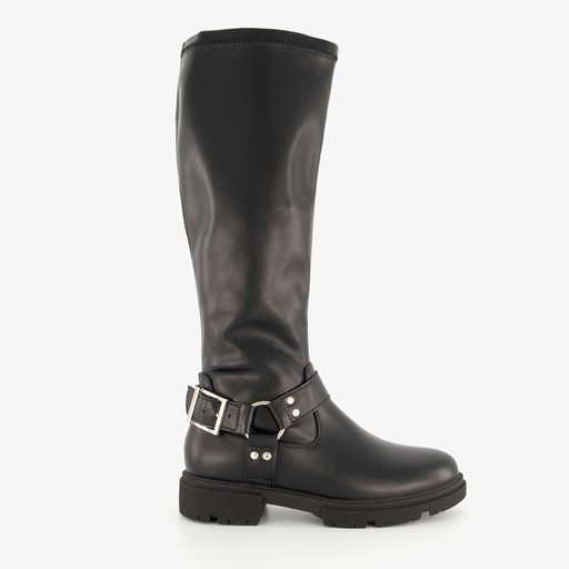 Hoge dames biker laarzen zwart