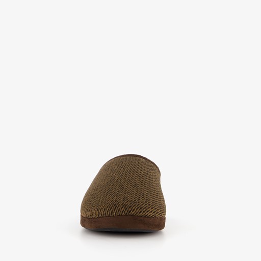 Heren instap pantoffels bruin