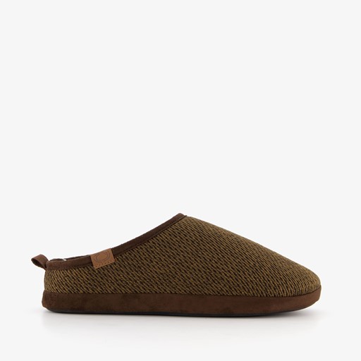 Heren instap pantoffels bruin