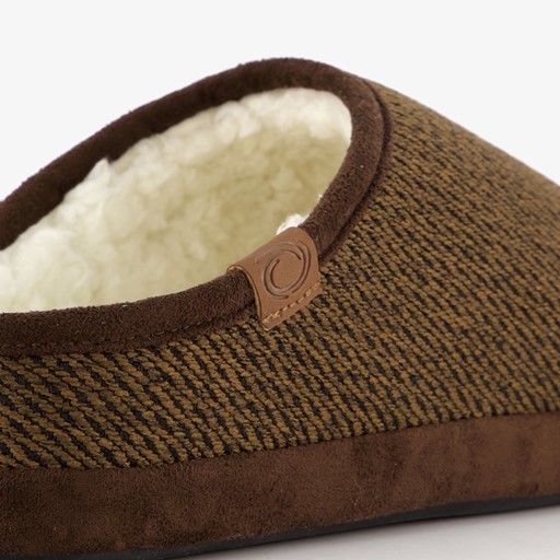 Heren instap pantoffels bruin