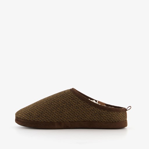 Heren instap pantoffels bruin