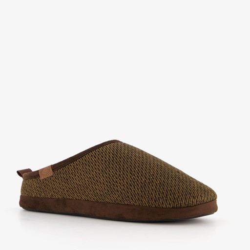 Heren instap pantoffels bruin