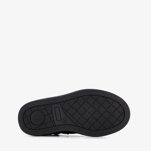 Hoge leren meisjes sneakers met glitter