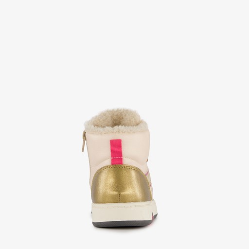 Gevoerde hoge meisjes sneakers goud
