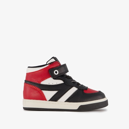Hoge jongens sneakers rood zwart