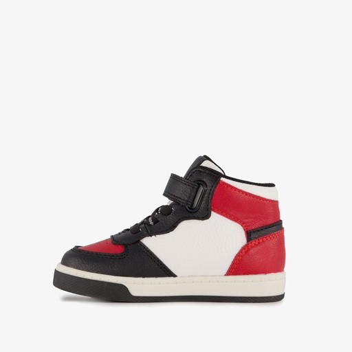 Hoge jongens sneakers rood zwart