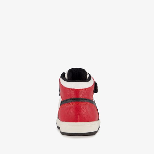 Hoge jongens sneakers rood zwart