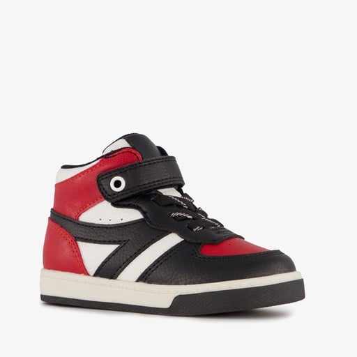 Hoge jongens sneakers rood zwart