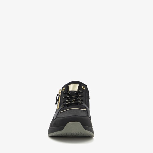 Dames sneakers zwart metallic goud