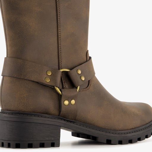 Dames biker boots bruin