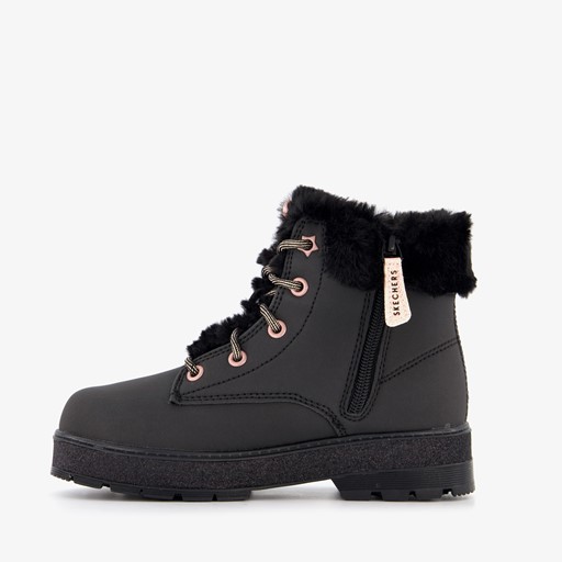 Street Glitz gevoerde veterboots zwart