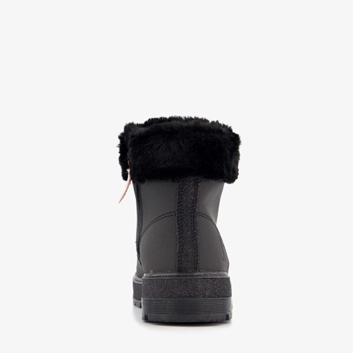 Street Glitz gevoerde veterboots zwart