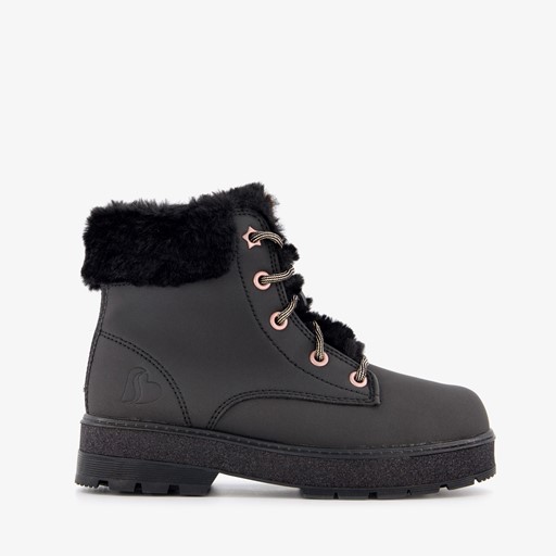 Street Glitz gevoerde veterboots zwart