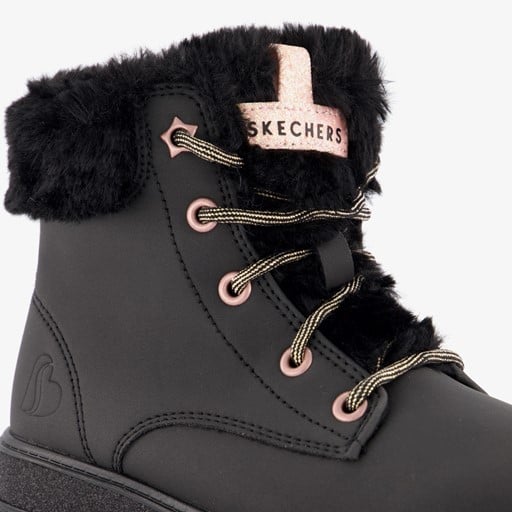 Street Glitz gevoerde veterboots zwart