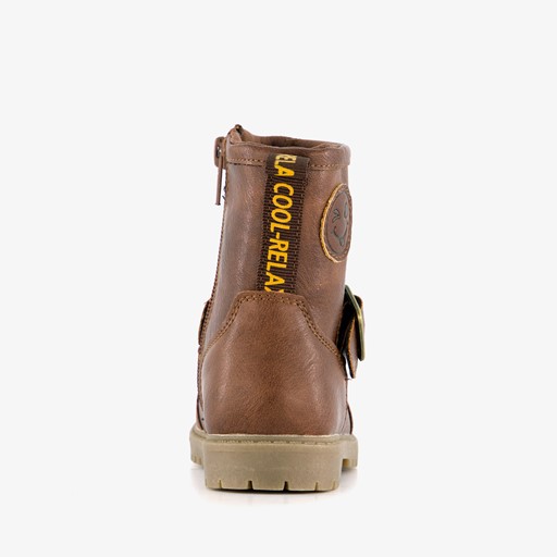 Jongens boots met smiley bruin