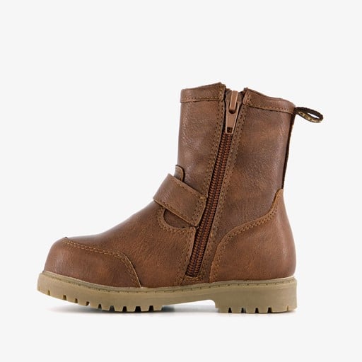 Jongens boots met smiley bruin