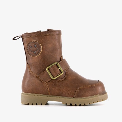 Jongens boots met smiley bruin