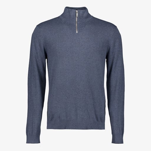 Heren trui met rits grijs