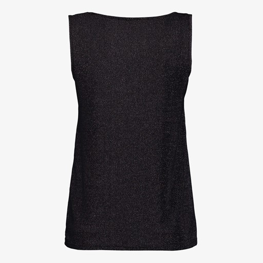 Dames top met glitters zwart zilver