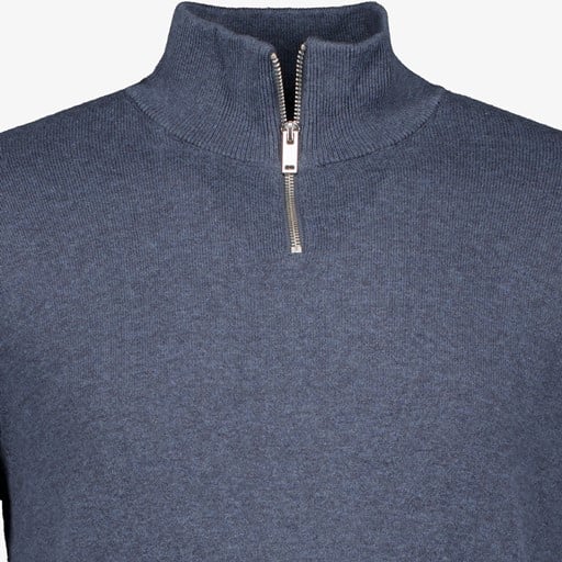 Heren trui met rits grijs