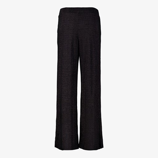 Dames pantalon met glitters zwart zilver