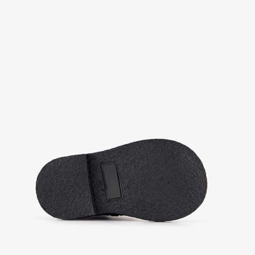 Leren meisjes enkellaarsjes metallic paars