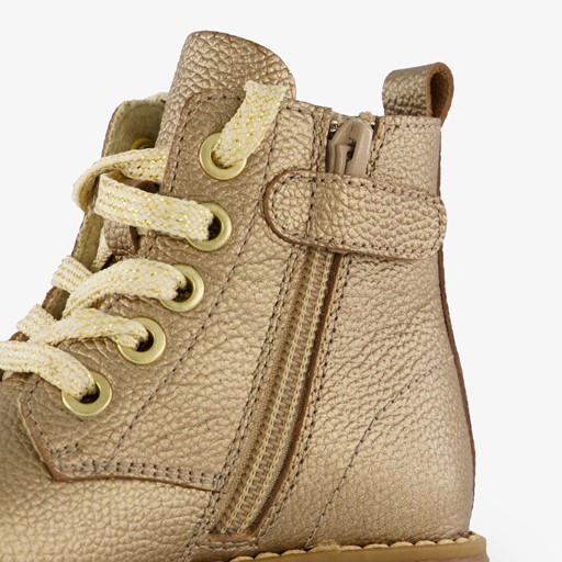 Gevoerde leren meisjes veterboots goud