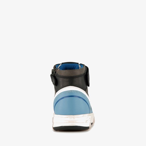 Hoge jongens sneakers blauw zwart