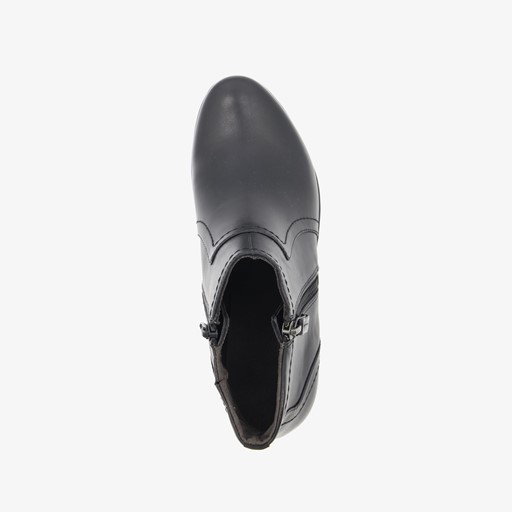 Dames enkellaarsjes met hak zwart