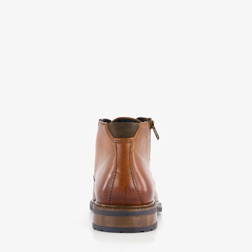 Leren heren veterschoenen cognac bruin